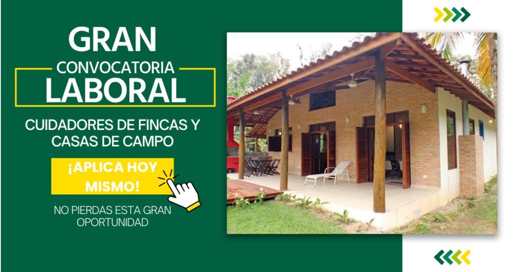 Requerimos empleado en el sector agrícola? Para trabajar en fincas, cultivos y campos