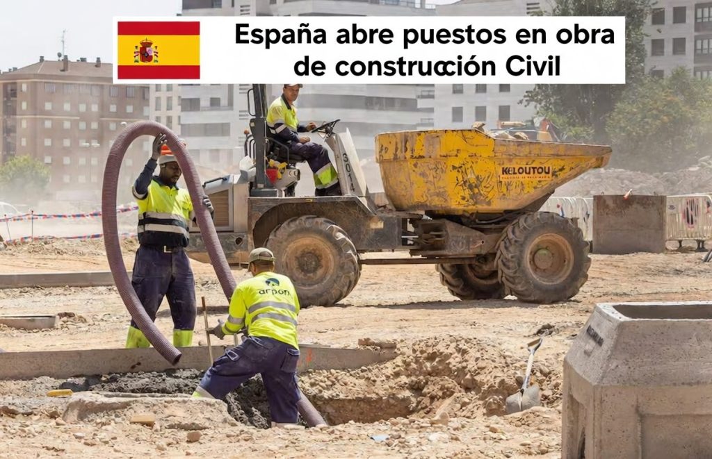España abre puestos en obra de construccion civil